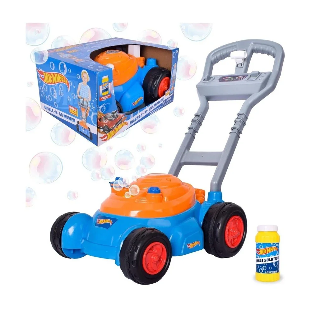 Hot Wheels Bubble Lawn Mower Toddlers Summer Toy Indoor Outdoor‎ Garden Birthday